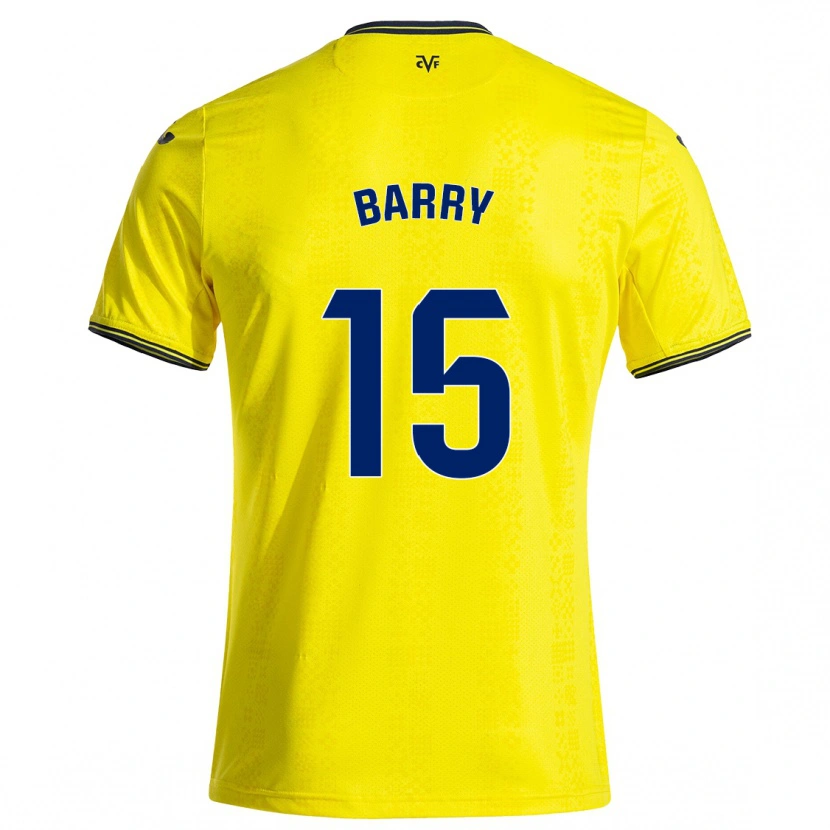 Danxen Donna Maglia Thierno Barry #15 Giallo Nero Kit Gara Home 2024/25 Maglietta