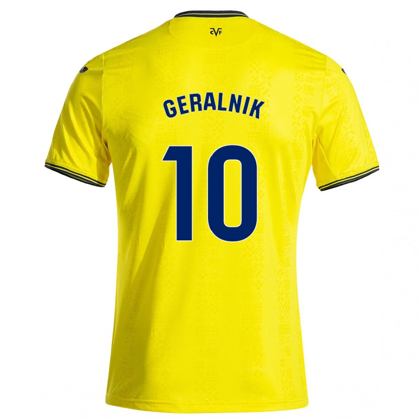 Danxen Donna Maglia Tiago Geralnik #10 Giallo Nero Kit Gara Home 2024/25 Maglietta