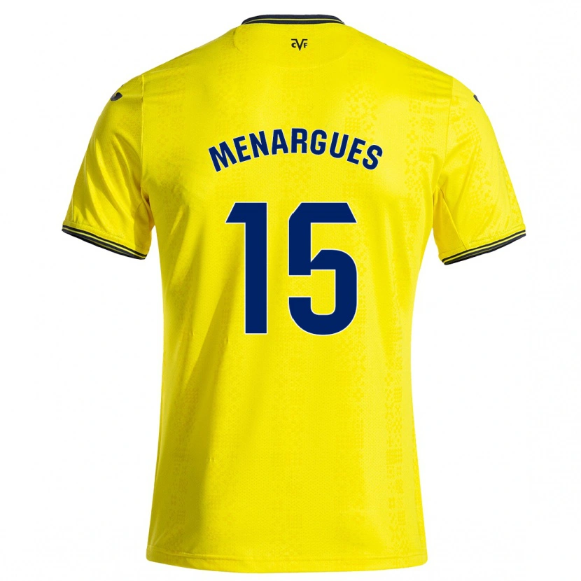 Danxen Donna Maglia Joseda Menargues #15 Giallo Nero Kit Gara Home 2024/25 Maglietta