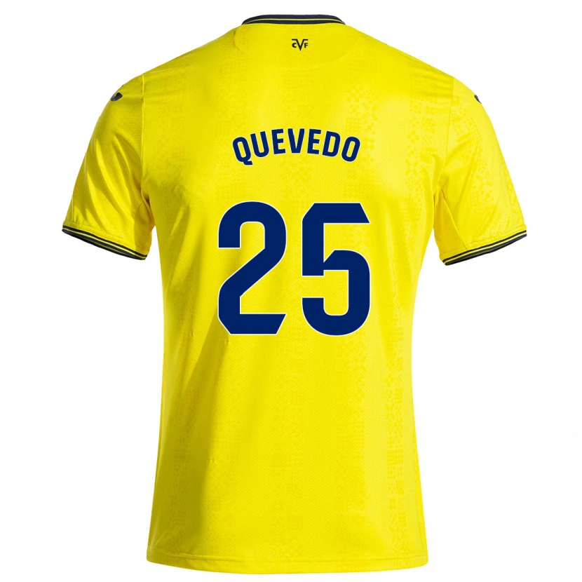 Danxen Donna Maglia Alex Quevedo #25 Giallo Nero Kit Gara Home 2024/25 Maglietta