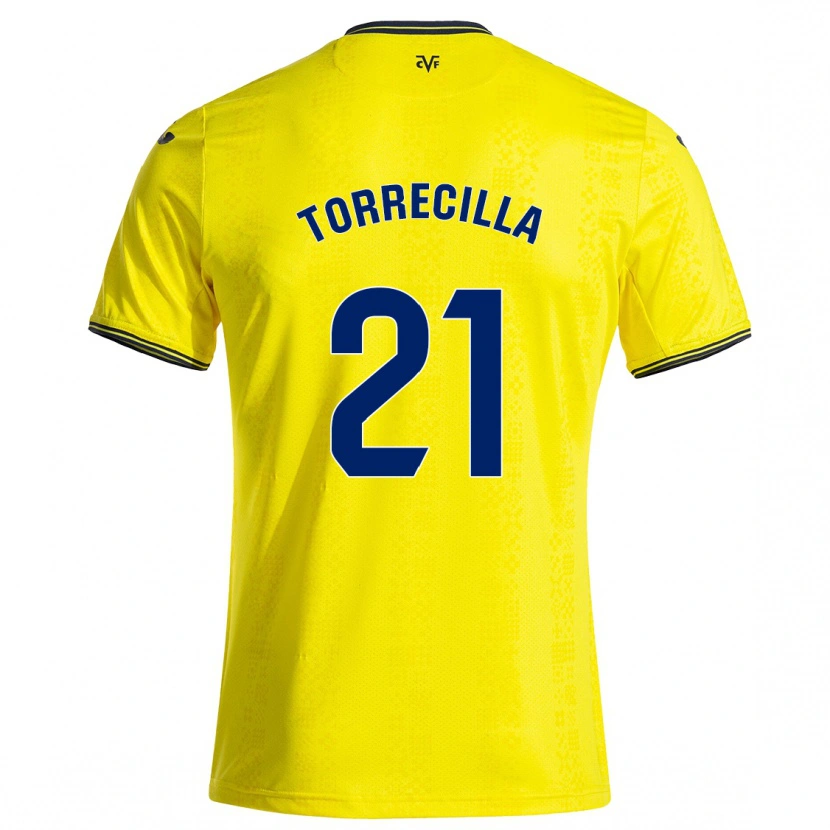 Danxen Donna Maglia Virginia Torrecilla #21 Giallo Nero Kit Gara Home 2024/25 Maglietta