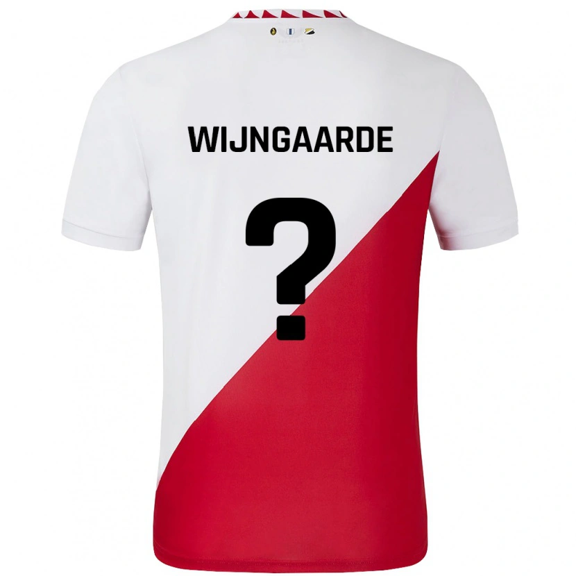 Danxen Donna Maglia Jahrnell Wijngaarde #0 Bianco Rosso Kit Gara Home 2024/25 Maglietta