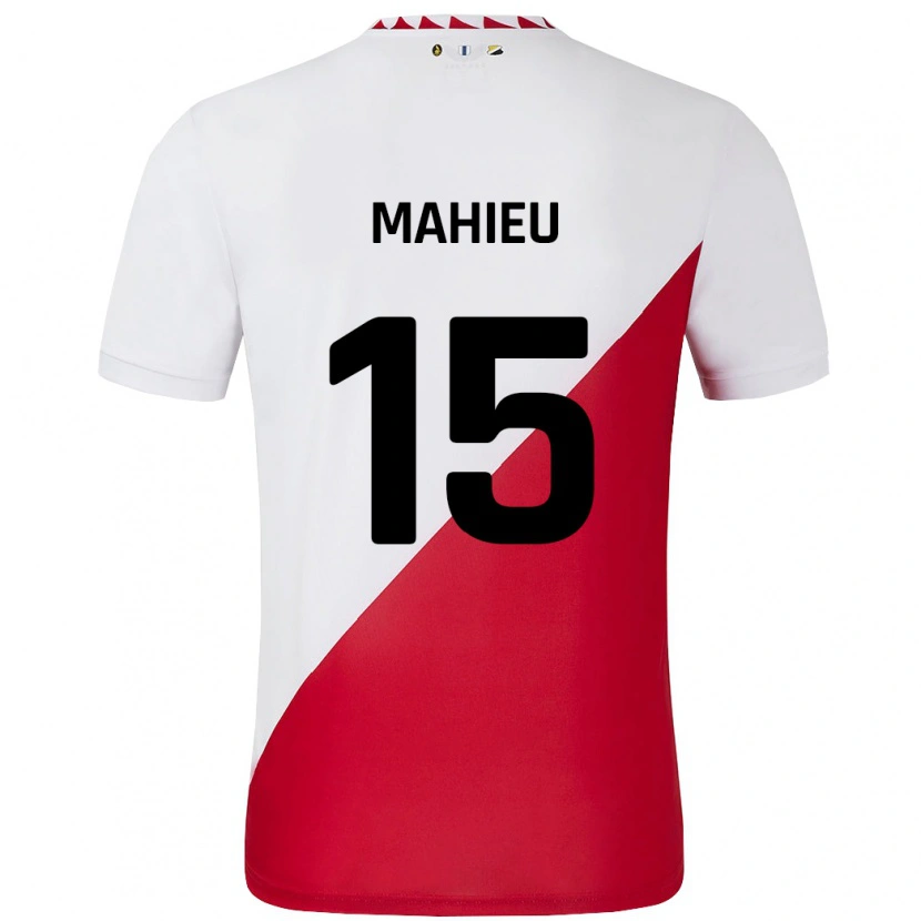 Danxen Donna Maglia Lena Mahieu #15 Bianco Rosso Kit Gara Home 2024/25 Maglietta