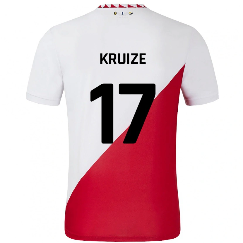 Danxen Donna Maglia Elisha Kruize #17 Bianco Rosso Kit Gara Home 2024/25 Maglietta