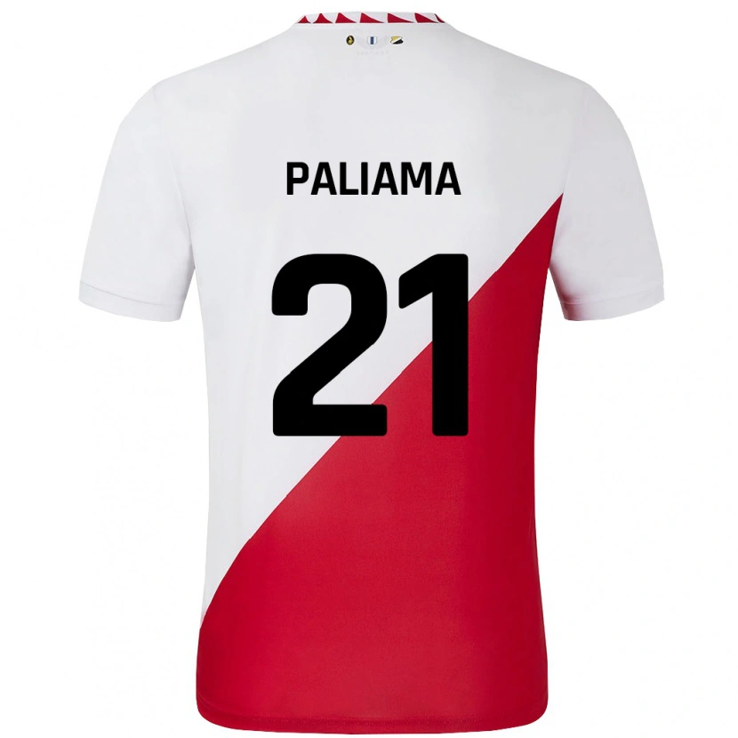 Danxen Donna Maglia Joni Paliama #21 Bianco Rosso Kit Gara Home 2024/25 Maglietta