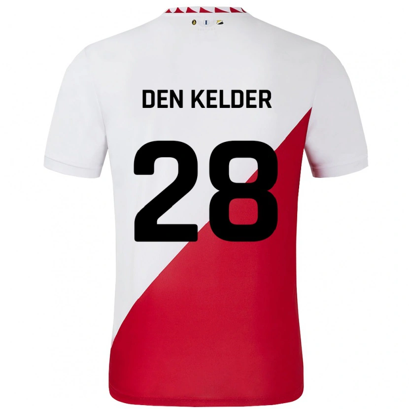 Danxen Donna Maglia Gera Op Den Kelder #28 Bianco Rosso Kit Gara Home 2024/25 Maglietta