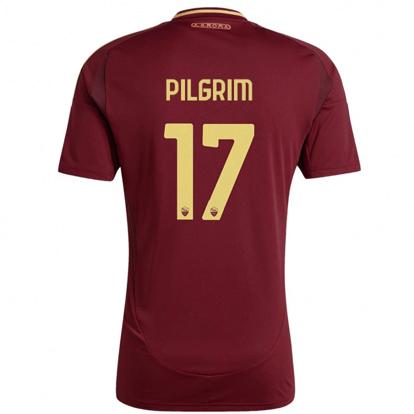 Danxen Donna Maglia Alayah Pilgrim #17 Rosso Marrone Oro Kit Gara Home 2024/25 Maglietta