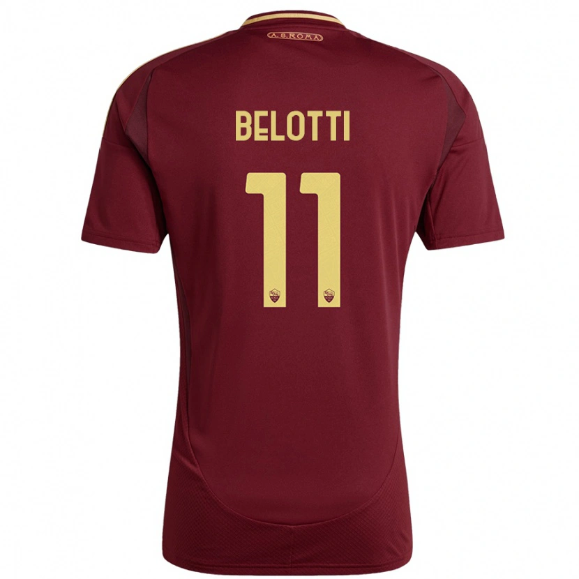 Danxen Donna Maglia Andrea Belotti #11 Rosso Marrone Oro Kit Gara Home 2024/25 Maglietta