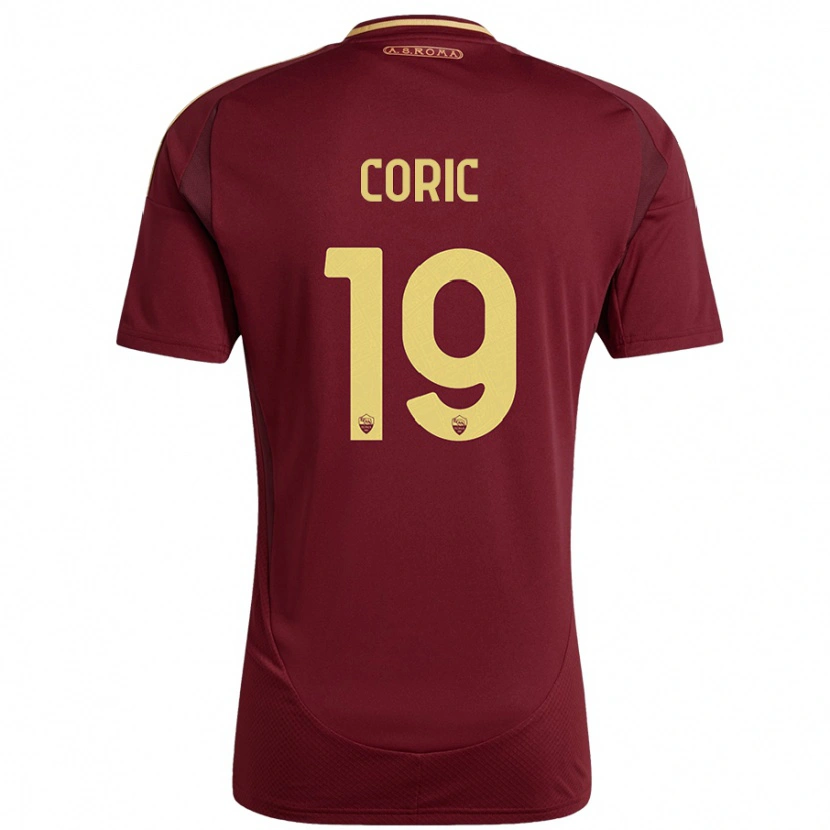 Danxen Donna Maglia Ante Coric #19 Rosso Marrone Oro Kit Gara Home 2024/25 Maglietta