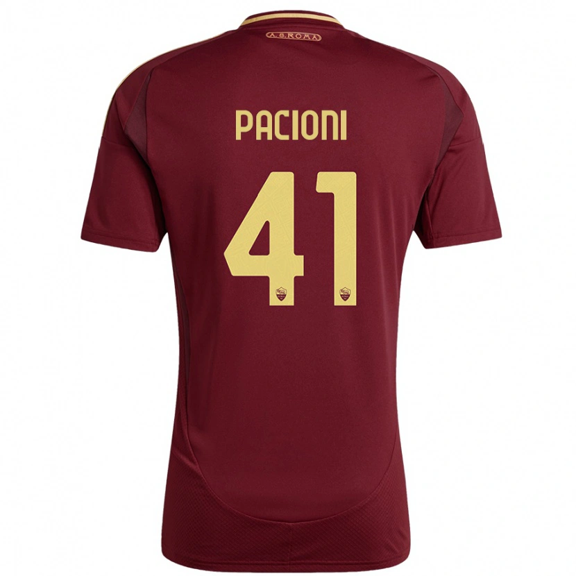 Danxen Donna Maglia Eleonora Pacioni #41 Rosso Marrone Oro Kit Gara Home 2024/25 Maglietta