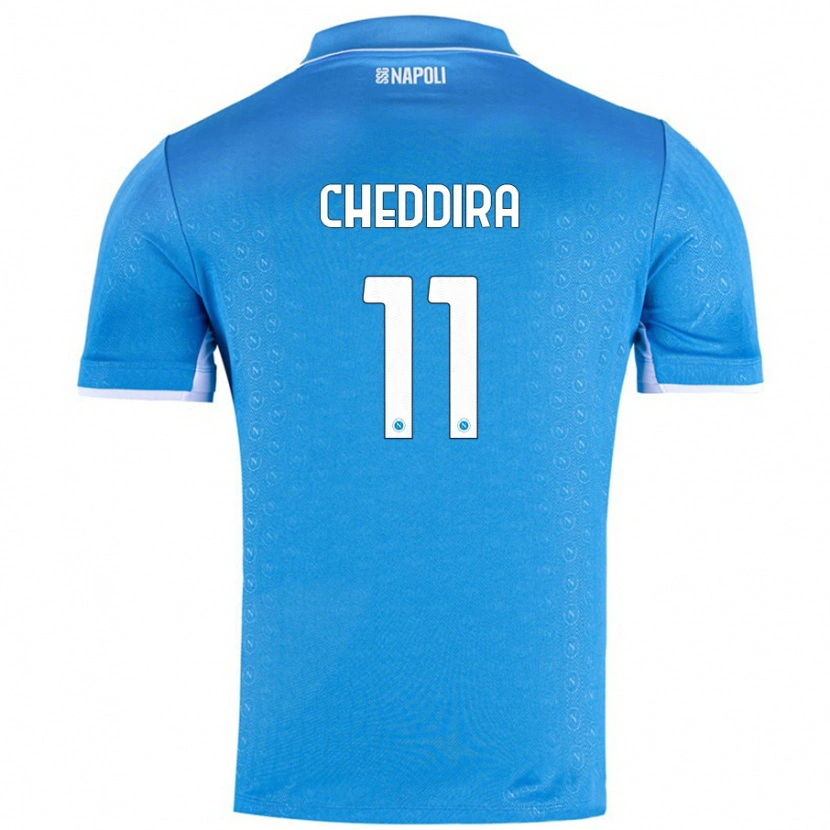 Danxen Donna Maglia Walid Cheddira #11 Azzurro Cielo Kit Gara Home 2024/25 Maglietta