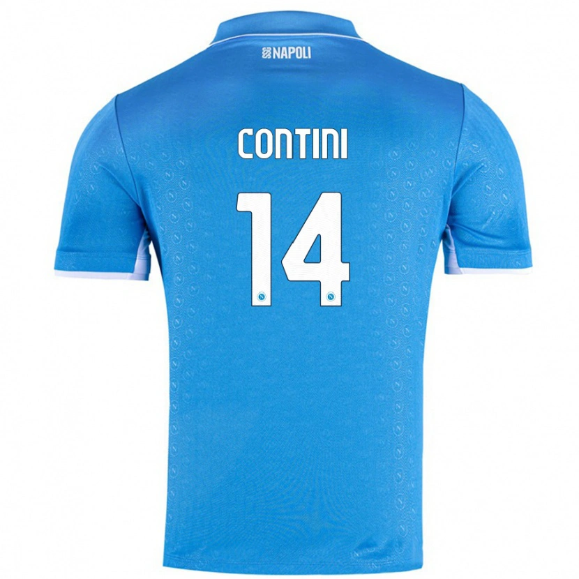 Danxen Donna Maglia Nikita Contini #14 Azzurro Cielo Kit Gara Home 2024/25 Maglietta