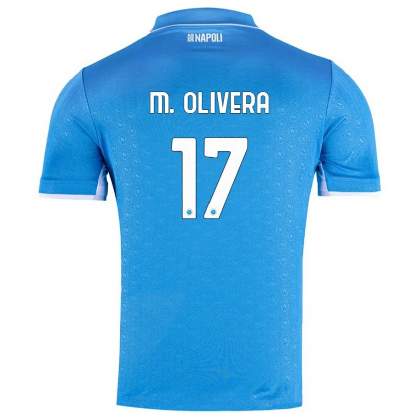Danxen Donna Maglia Mathías Olivera #17 Azzurro Cielo Kit Gara Home 2024/25 Maglietta