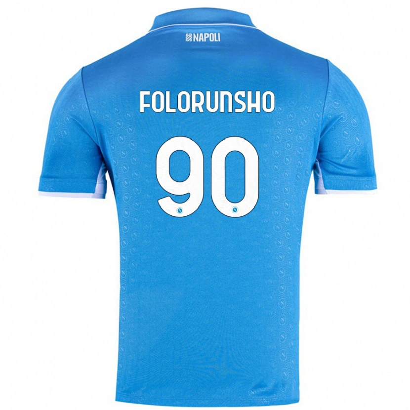Danxen Donna Maglia Michael Folorunsho #90 Azzurro Cielo Kit Gara Home 2024/25 Maglietta