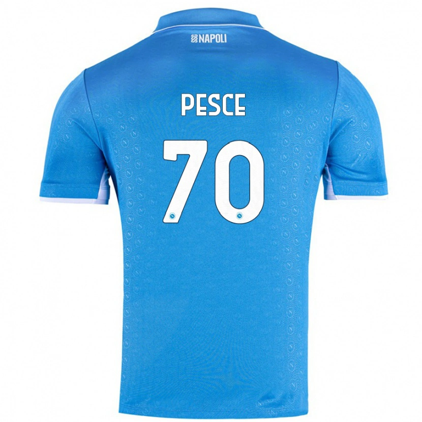 Danxen Donna Maglia Antonio Pesce #70 Azzurro Cielo Kit Gara Home 2024/25 Maglietta