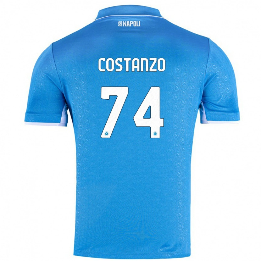 Danxen Donna Maglia Davide Costanzo #74 Azzurro Cielo Kit Gara Home 2024/25 Maglietta