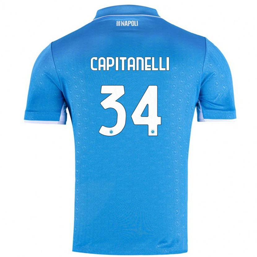 Danxen Donna Maglia Ilaria Capitanelli #34 Azzurro Cielo Kit Gara Home 2024/25 Maglietta