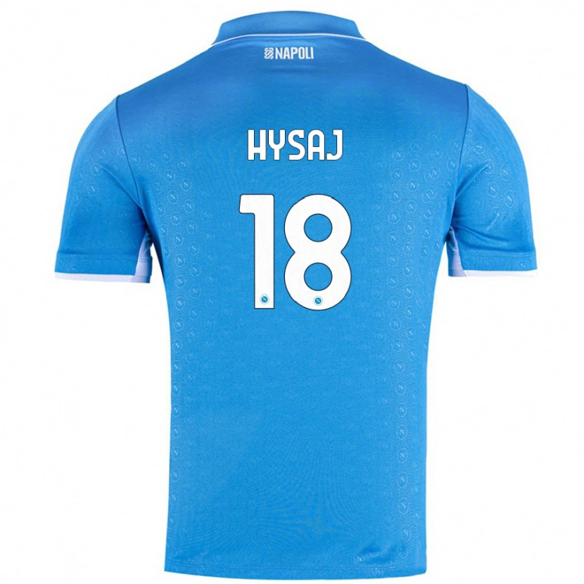 Danxen Donna Maglia Daniel Hysaj #18 Azzurro Cielo Kit Gara Home 2024/25 Maglietta
