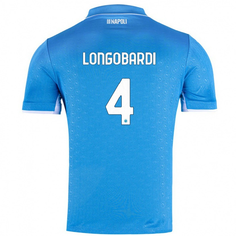 Danxen Donna Maglia Salvatore Longobardi #4 Azzurro Cielo Kit Gara Home 2024/25 Maglietta