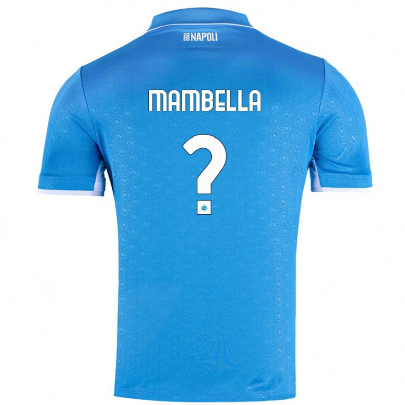 Danxen Donna Maglia Andrea Mambella #0 Azzurro Cielo Kit Gara Home 2024/25 Maglietta