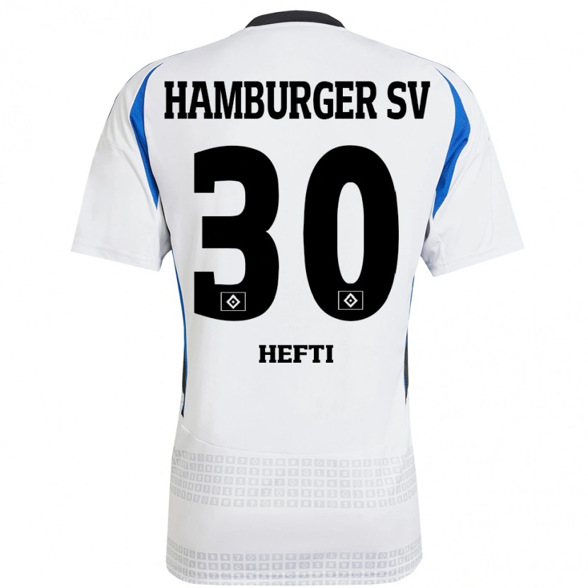 Danxen Donna Maglia Silvan Hefti #30 Bianco Blu Kit Gara Home 2024/25 Maglietta