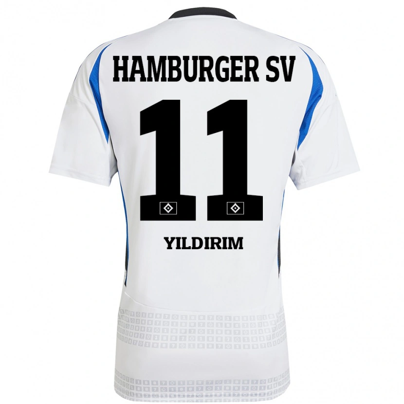 Danxen Donna Maglia Mehmet Yildirim #11 Bianco Blu Kit Gara Home 2024/25 Maglietta