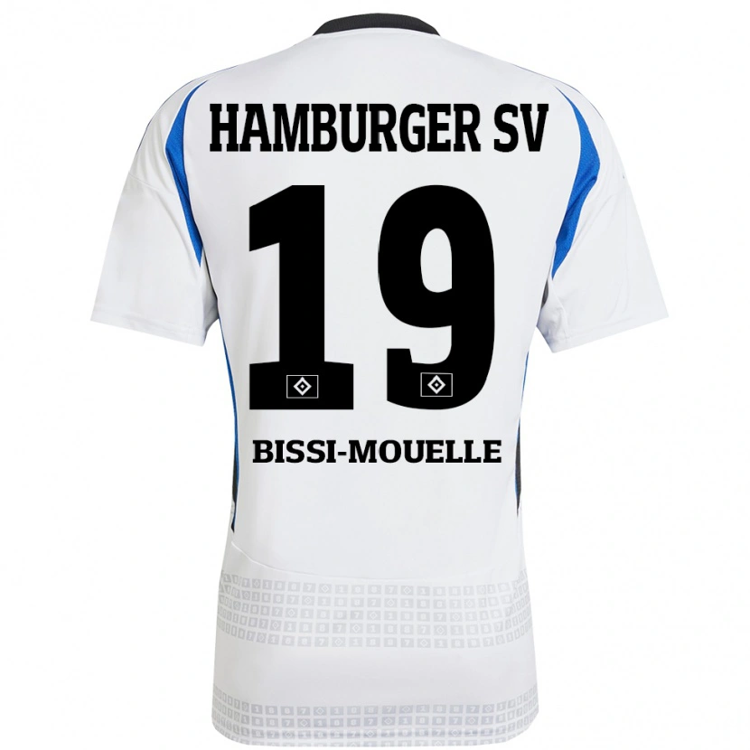 Danxen Donna Maglia Jason Bissi-Mouelle #19 Bianco Blu Kit Gara Home 2024/25 Maglietta