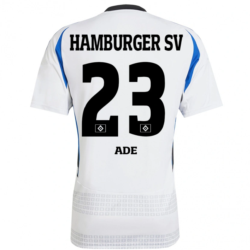 Danxen Donna Maglia Jeremy Ade #23 Bianco Blu Kit Gara Home 2024/25 Maglietta
