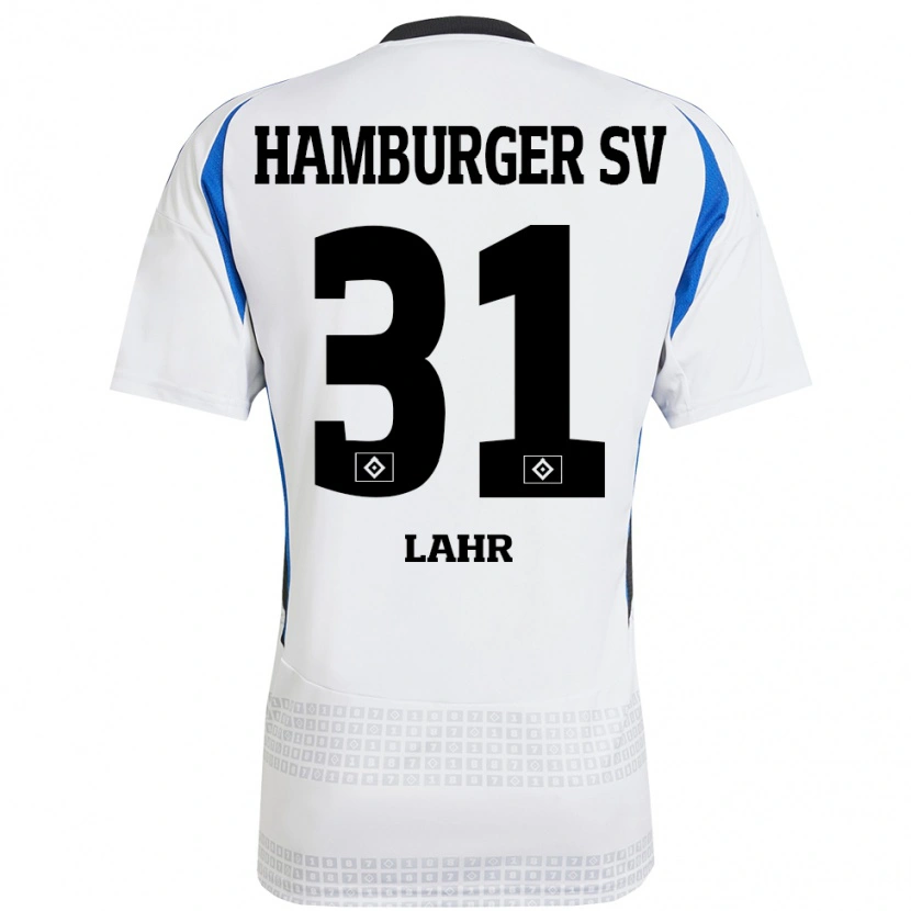 Danxen Donna Maglia Jobina Lahr #31 Bianco Blu Kit Gara Home 2024/25 Maglietta