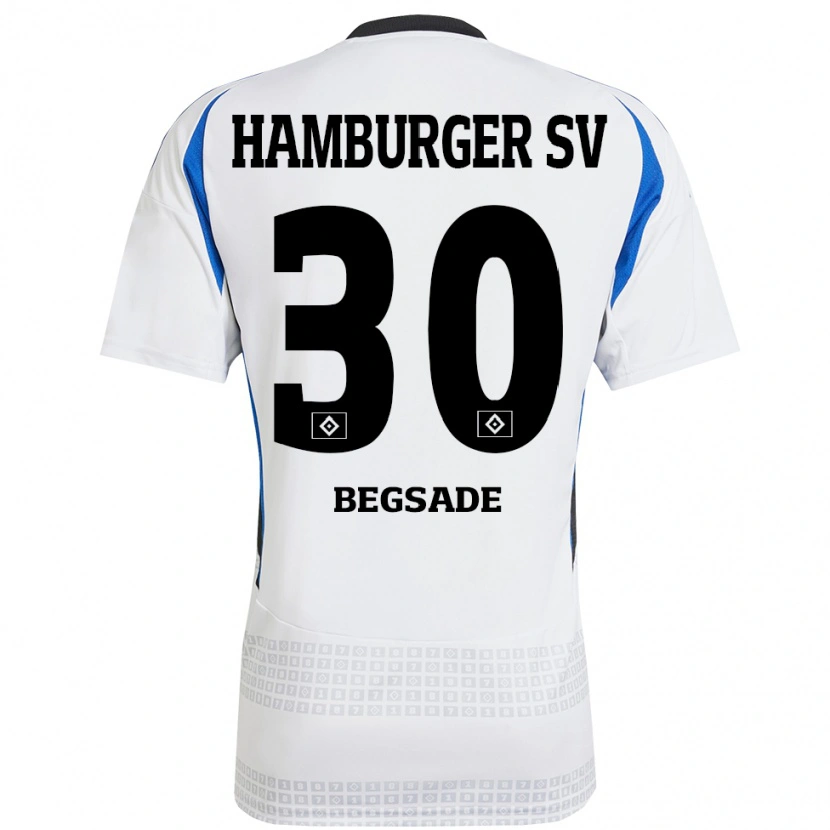 Danxen Donna Maglia Soheil Begsade #30 Bianco Blu Kit Gara Home 2024/25 Maglietta