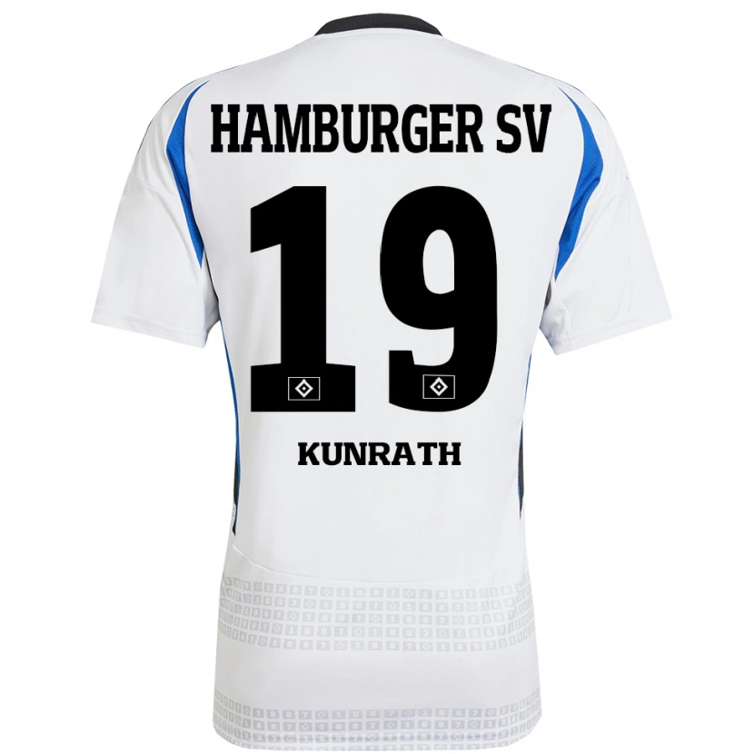 Danxen Donna Maglia Lina Kunrath #19 Bianco Blu Kit Gara Home 2024/25 Maglietta