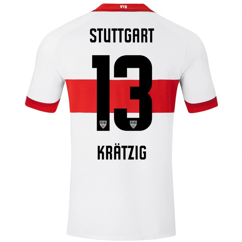 Danxen Donna Maglia Frans Krätzig #13 Bianco Rosso Kit Gara Home 2024/25 Maglietta