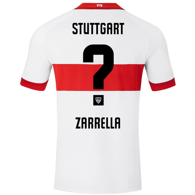 Danxen Donna Maglia Gabriel Zarrella #0 Bianco Rosso Kit Gara Home 2024/25 Maglietta
