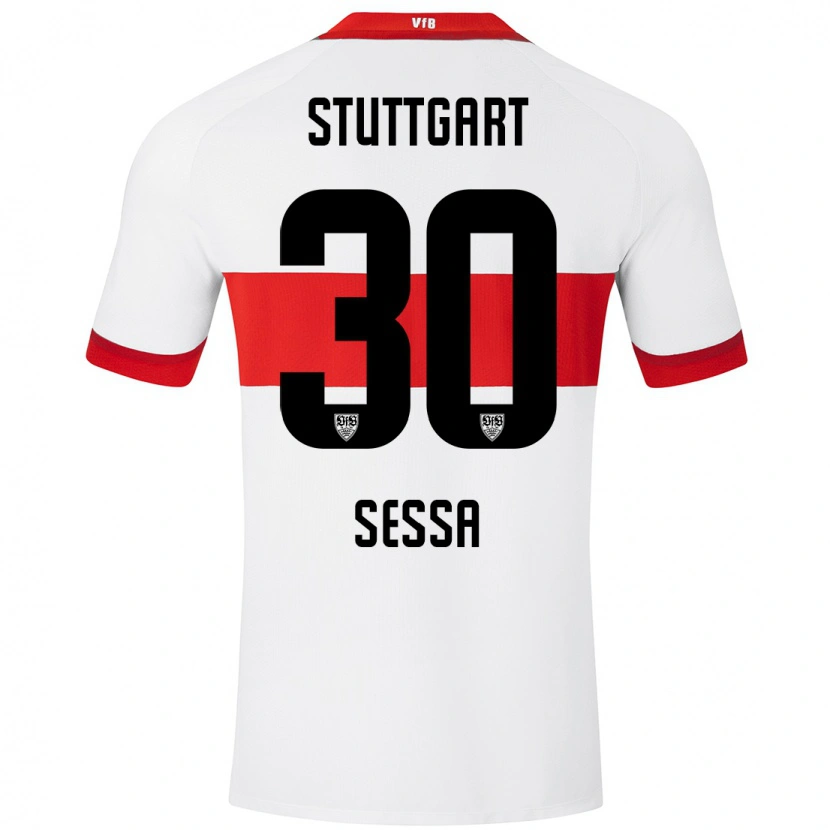 Danxen Donna Maglia Nicolas Sessa #30 Bianco Rosso Kit Gara Home 2024/25 Maglietta