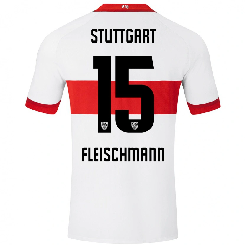Danxen Donna Maglia Svea Fleischmann #15 Bianco Rosso Kit Gara Home 2024/25 Maglietta