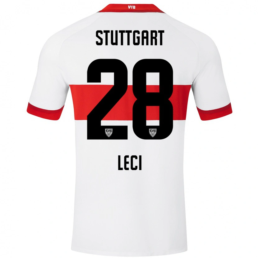 Danxen Donna Maglia Besarta Leci #28 Bianco Rosso Kit Gara Home 2024/25 Maglietta