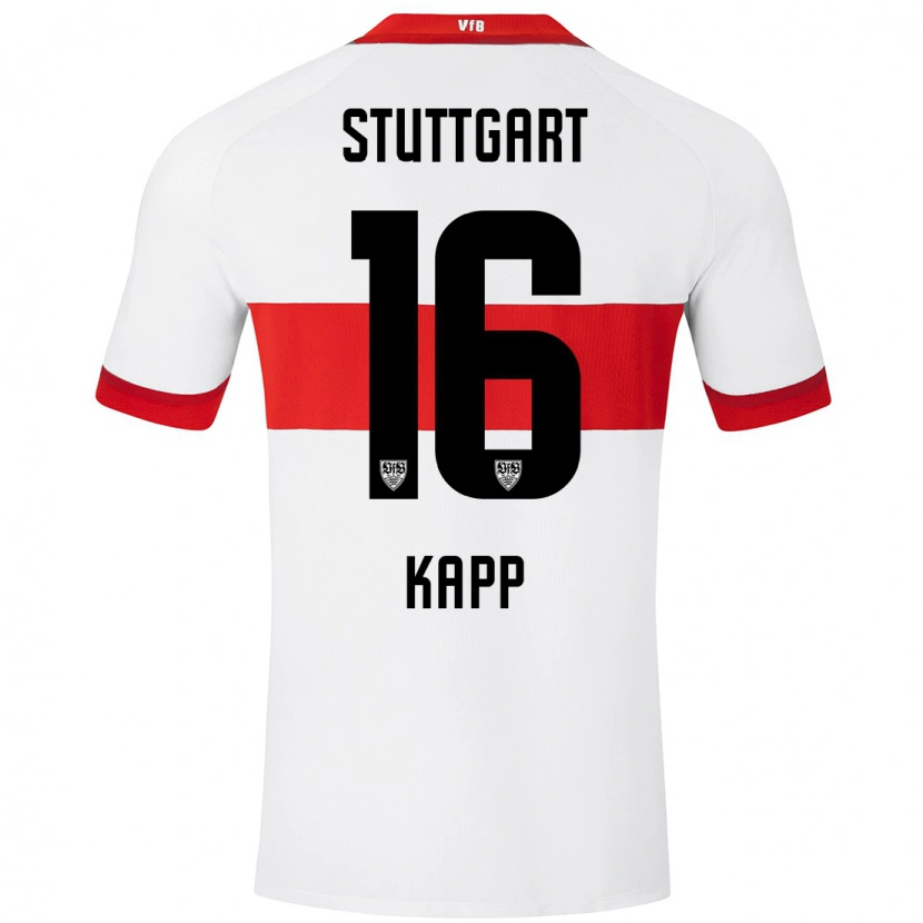 Danxen Donna Maglia Patrick Kapp #16 Bianco Rosso Kit Gara Home 2024/25 Maglietta