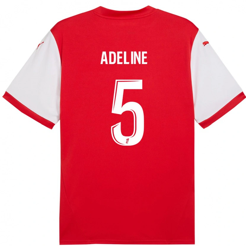 Danxen Donna Maglia Martin Adeline #5 Rosso Bianco Kit Gara Home 2024/25 Maglietta