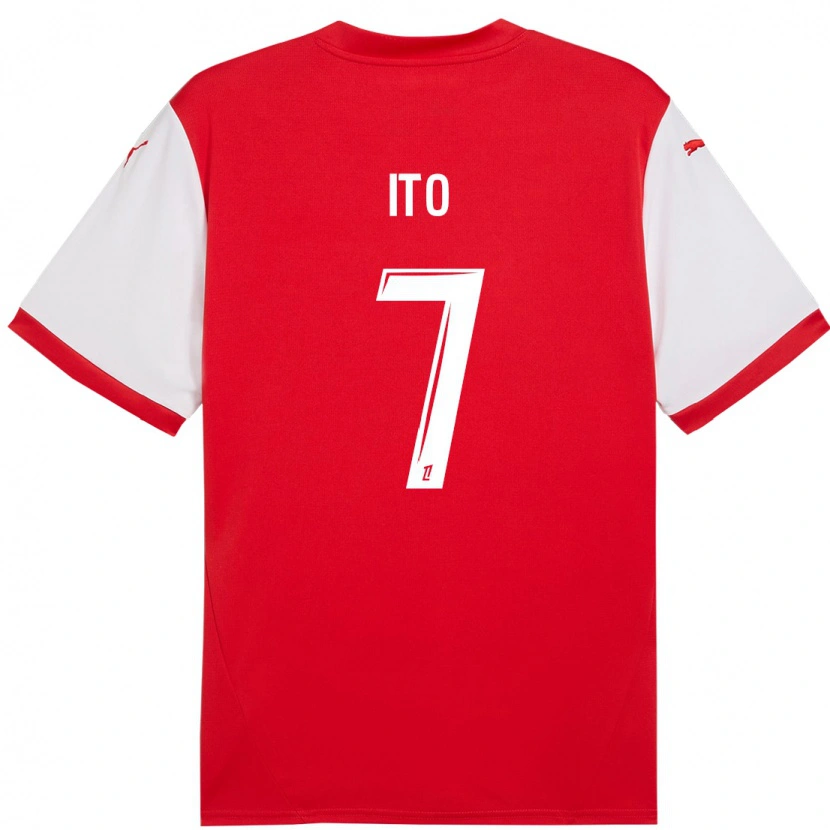 Danxen Donna Maglia Junya Ito #7 Rosso Bianco Kit Gara Home 2024/25 Maglietta
