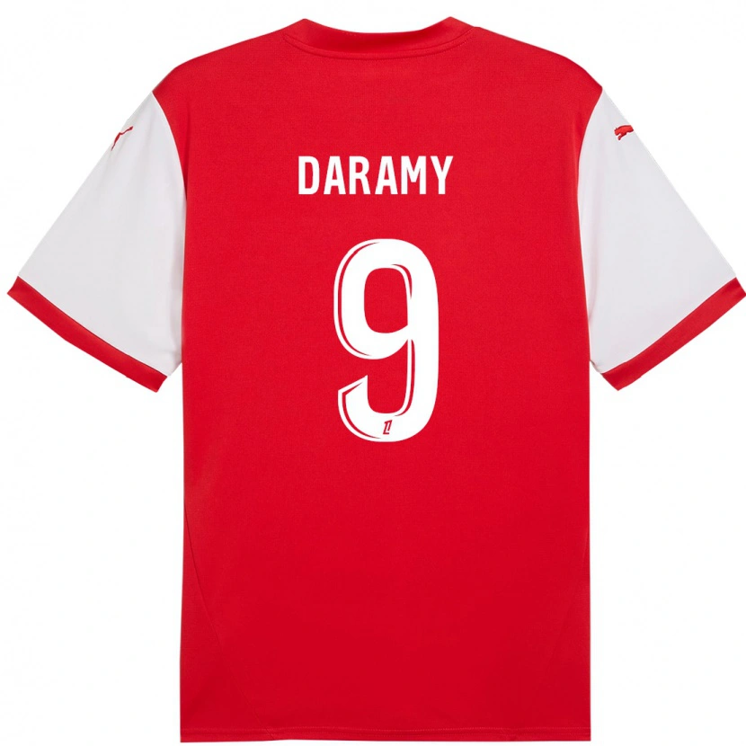 Danxen Donna Maglia Mohamed Daramy #9 Rosso Bianco Kit Gara Home 2024/25 Maglietta