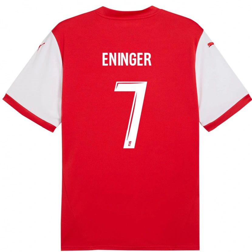 Danxen Donna Maglia Thelma Eninger #7 Rosso Bianco Kit Gara Home 2024/25 Maglietta