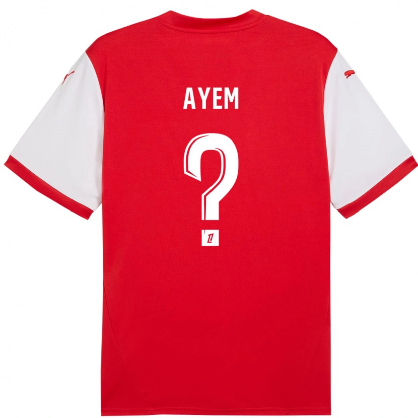 Danxen Donna Maglia Grégory Ayem #0 Rosso Bianco Kit Gara Home 2024/25 Maglietta
