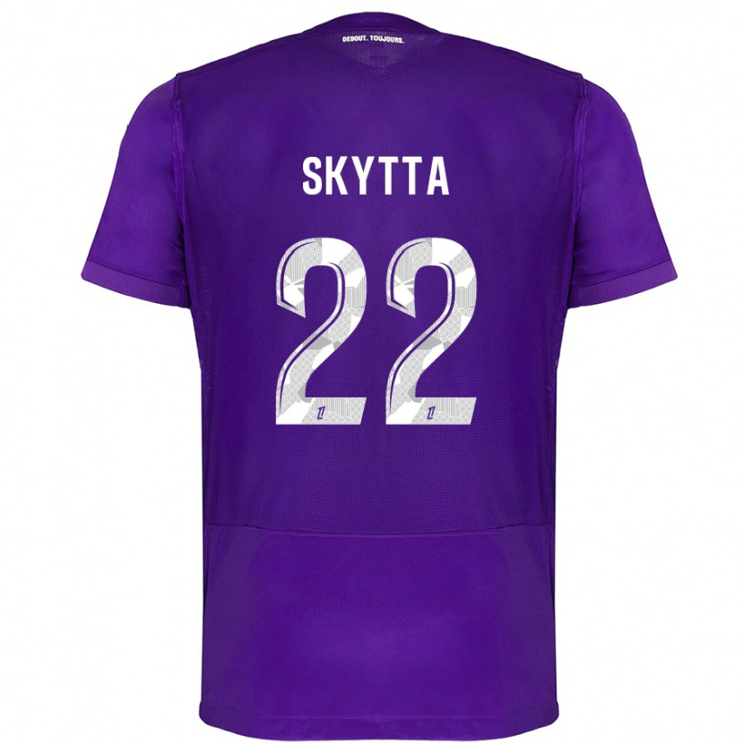 Danxen Donna Maglia Naatan Skyttä #22 Viola Bianco Kit Gara Home 2024/25 Maglietta