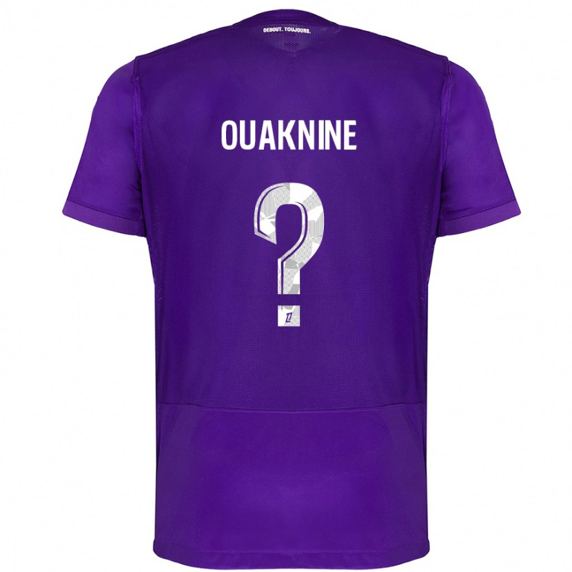 Danxen Donna Maglia Jules Ouaknine #0 Viola Bianco Kit Gara Home 2024/25 Maglietta