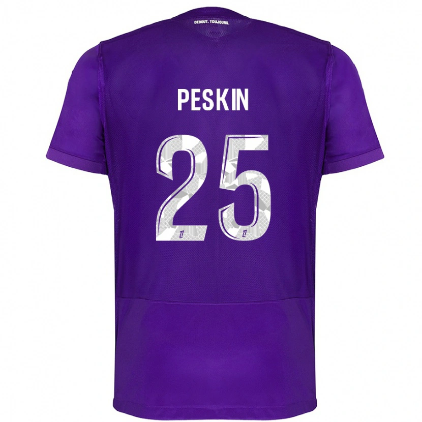 Danxen Donna Maglia Kelso Peskin #25 Viola Bianco Kit Gara Home 2024/25 Maglietta