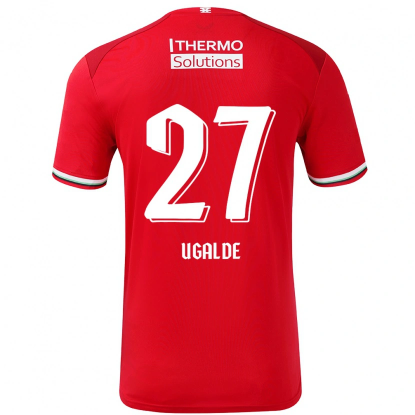 Danxen Donna Maglia Manfred Ugalde #27 Rosso Bianco Kit Gara Home 2024/25 Maglietta