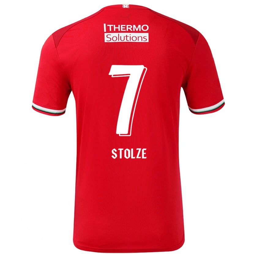 Danxen Donna Maglia Anna-Lena Stolze #7 Rosso Bianco Kit Gara Home 2024/25 Maglietta