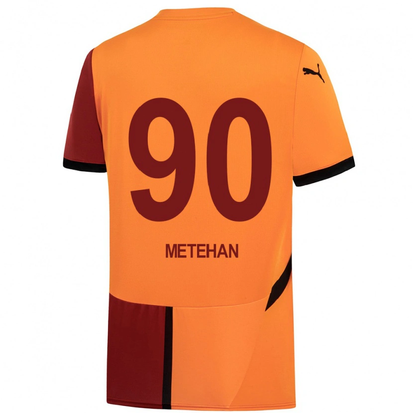 Danxen Donna Maglia Metehan Baltacı #90 Giallo Rosso Kit Gara Home 2024/25 Maglietta