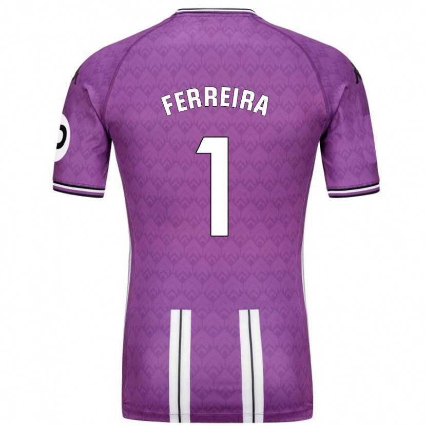 Danxen Donna Maglia André Ferreira #1 Viola Bianco Kit Gara Home 2024/25 Maglietta