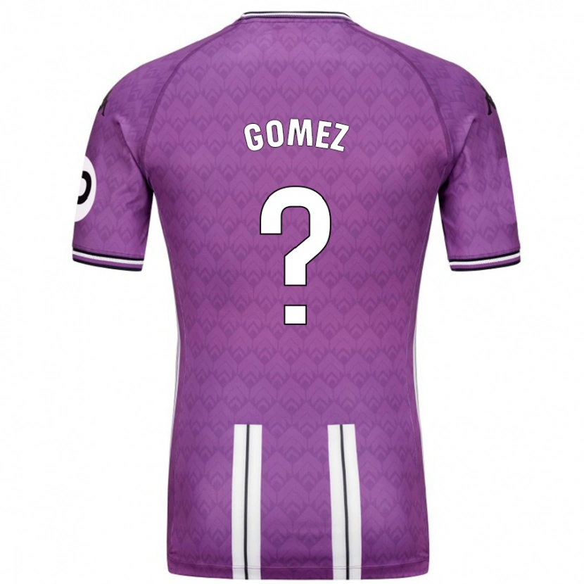 Danxen Donna Maglia Adrián Gómez #0 Viola Bianco Kit Gara Home 2024/25 Maglietta